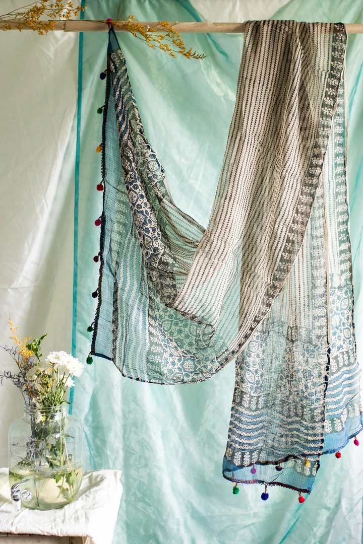 Manjal Couture Mahi Suit Set - Indigo 7 Manjal Couture Mahi Suit Set - Indigo