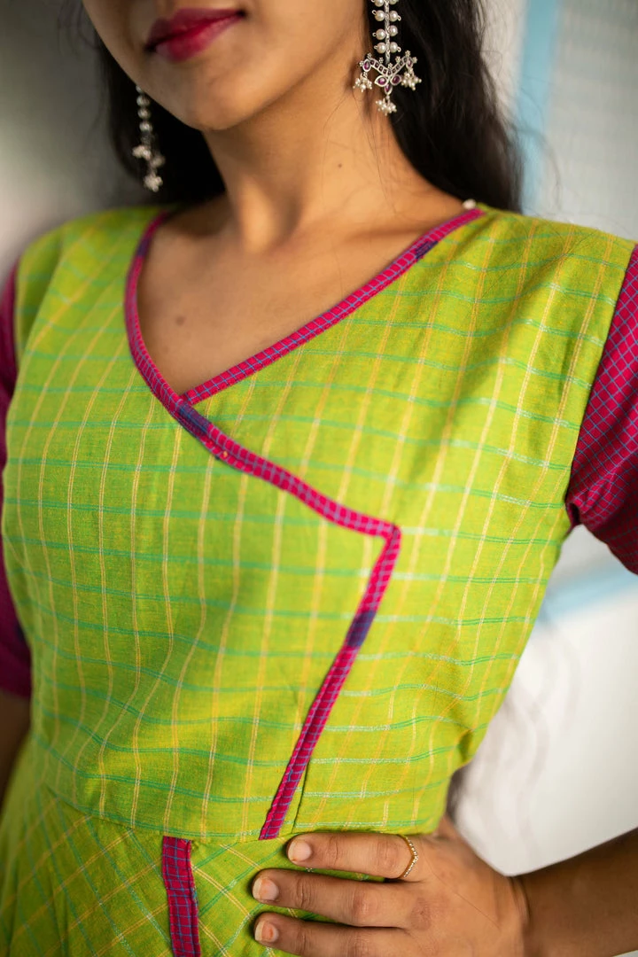 Manjal Couture Ilai Anarkali 5 Manjal Couture Ilai Anarkali