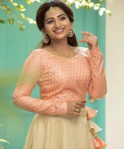 The Anarkali Store Saira Crop Top And Skirt