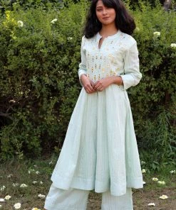 ANECDOTE Sage Kurta Set Breezy Summer