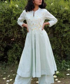 ANECDOTE Sage Kurta Set Breezy Summer