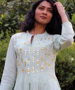 ANECDOTE Sage Kurta Set Breezy Summer