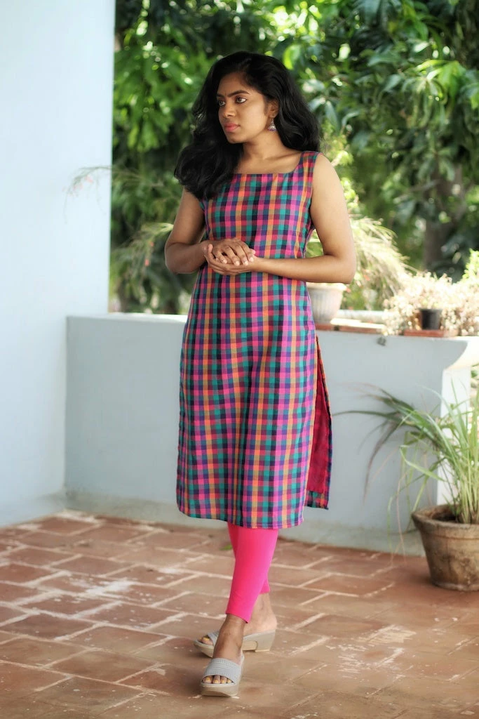 KUNDAVAI Varna Multicolour Checks Margazhi Moments 4 KUNDAVAI Varna Multicolour Checks Margazhi Moments