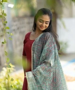 Ekanta Margazhi Moments Madhubani Maroon And Green