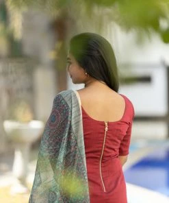 Ekanta Margazhi Moments Madhubani Maroon And Green