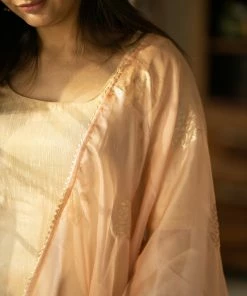 Ekanta Maya - Gold Kurti With Peach Dupatta Margazhi Moments