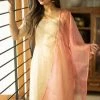 Ekanta Margazhi Moments Sajna - Gold Kurti With Peach Dupatta
