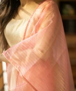 Ekanta Margazhi Moments Sajna - Gold Kurti With Peach Dupatta