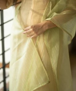 Ekanta Sajna - Gold Kurti With Green Dupatta