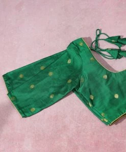 Ekanta Blouse- Saatvika Green Tops & Blouses
