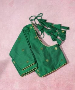 Ekanta Blouse- Saatvika Green Tops & Blouses