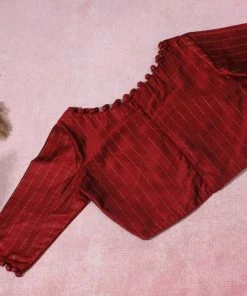 Ekanta Blouse- Sangamithrai Maroon Tops & Blouses