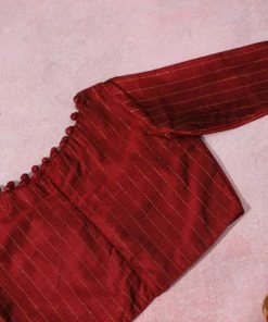 Ekanta Blouse- Sangamithrai Maroon Tops & Blouses