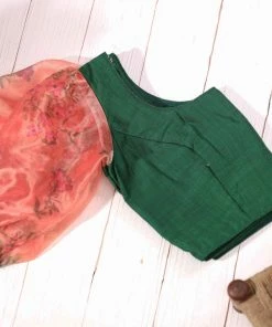 Ekanta Tops & Blouses Blouse- Anvi Green And Orange