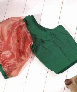 Ekanta Tops & Blouses Blouse- Anvi Green And Orange