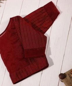 Ekanta Tops & Blouses Blouse- Kanimozhi Maroon 6 Ekanta Tops & Blouses Blouse- Kanimozhi Maroon