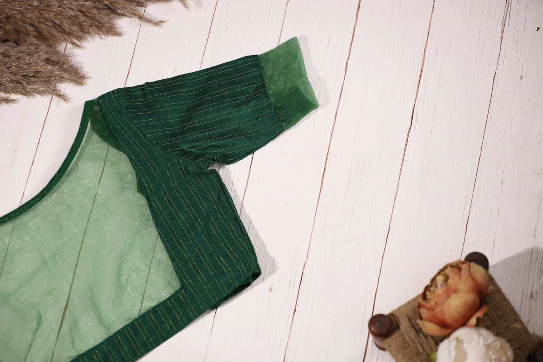 Ekanta Blouse- Kanimozhi Green Tops & Blouses 2 Ekanta Blouse- Kanimozhi Green Tops & Blouses