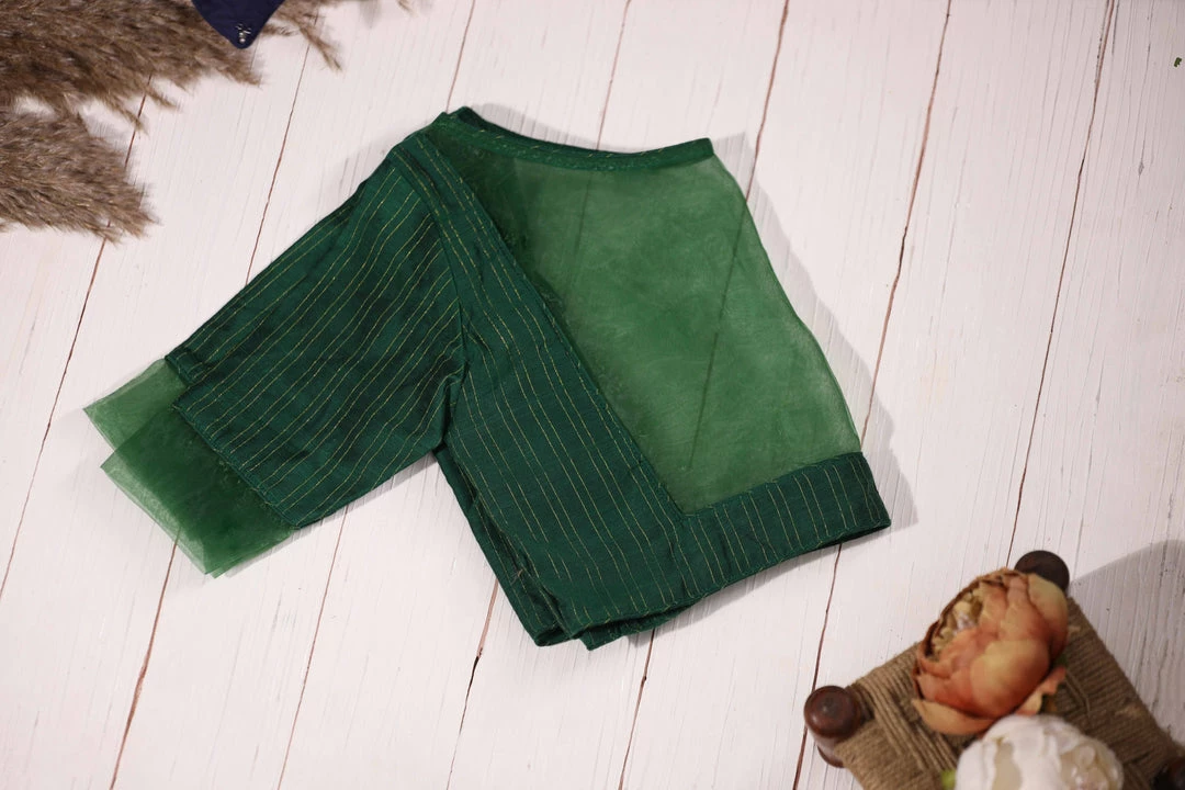 Ekanta Blouse- Kanimozhi Green Tops & Blouses 3 Ekanta Blouse- Kanimozhi Green Tops & Blouses