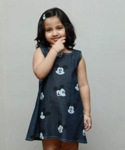 The Stitches Mini Corner Mickey Denim Frock