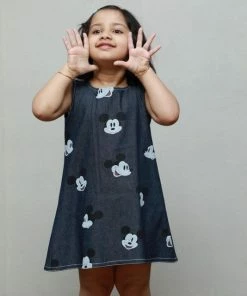 The Stitches Mini Corner Mickey Denim Frock