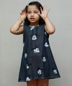 The Stitches Mini Corner Mickey Denim Frock