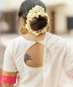 Ekanta Margazhi Moments Kayalvizhi Cream And Orange