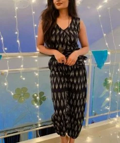 KUNDAVAI Savannah - Black Ikkat Co-Ord Set