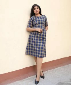 Label RishMaan Plaid Midi