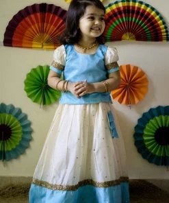 Ekanta Kayalvizhi Ivory And Aqua Mini