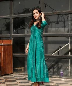 Label RishMaan Uptown Contemporary Soraya - Turquoise Green