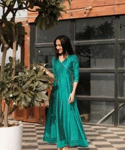Label RishMaan Uptown Contemporary Soraya - Turquoise Green