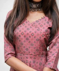 Niram Alka Anarkali - Rust Brown