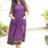 Ekanta Meghna Purple Mangalagiri Dress