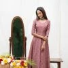 Niram Alka Anarkali - Rust Brown