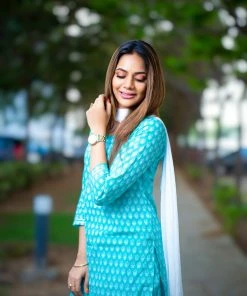 Tashi Threads Suit Set EXP - Reva - Turquoise