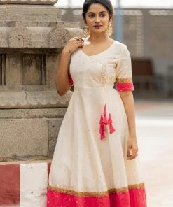 Ekanta Margazhi Moments Kayalvizhi Cream And Orange