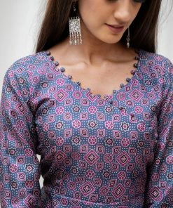 Niram Alka Anarkali - Charcoal Blue