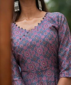 Niram Alka Anarkali - Charcoal Blue