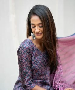 Niram Alka Anarkali - Charcoal Blue