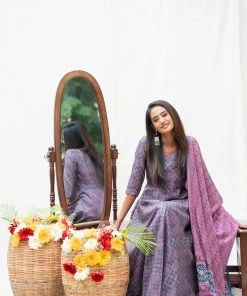 Niram Alka Anarkali - Charcoal Blue