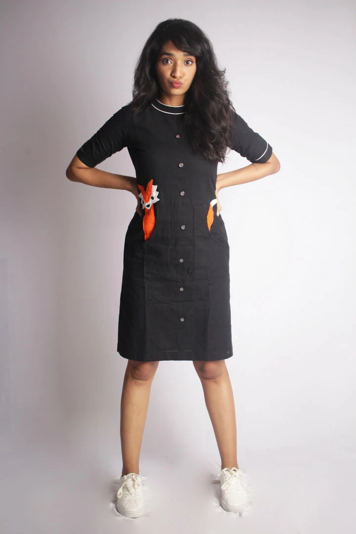 Threeness Black Fox Dress 2 Threeness Black Fox Dress