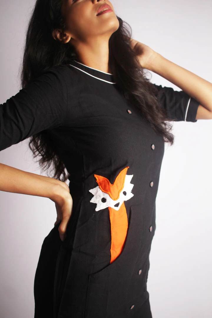 Threeness Black Fox Dress 3 Threeness Black Fox Dress