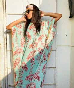 Threeness Breezy Summer Blue Spring Kaftan