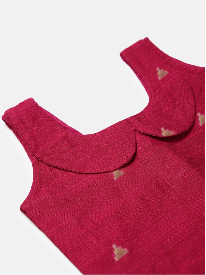 The Anarkali Store Pink Crop Top And Light Gold Skirt 2 The Anarkali Store Pink Crop Top And Light Gold Skirt