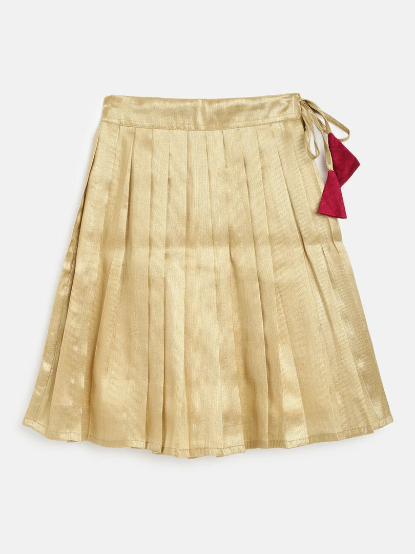 The Anarkali Store Pink Crop Top And Light Gold Skirt 4 The Anarkali Store Pink Crop Top And Light Gold Skirt