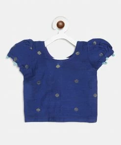 The Anarkali Store Blue Ethnic Dress And Blouse