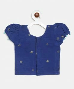 The Anarkali Store Blue Ethnic Dress And Blouse