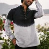 Gulaal Men's Shirt Black Ombre Kurta
