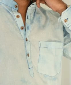 Gulaal Blue Tie- Dye Kurta Men's Shirt