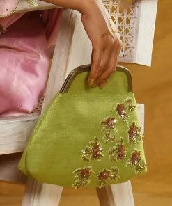 Gulaal Purse & Potli Bundi Tissue Chanderi Sling Bag